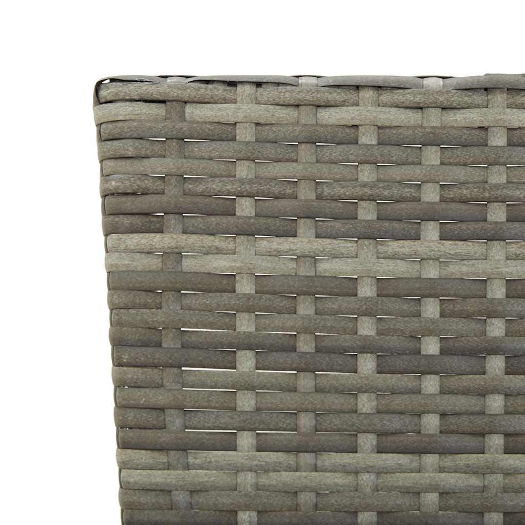 vidaXL Garden Bench with Cushions Grey 176 cm Poly Rattan
