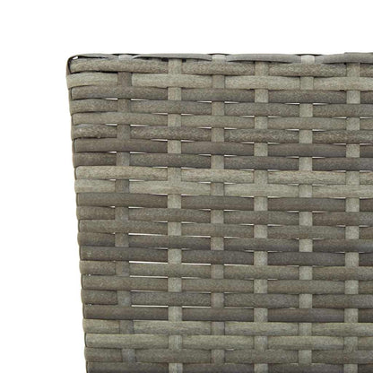 vidaXL Garden Bench with Cushions Grey 176 cm Poly Rattan