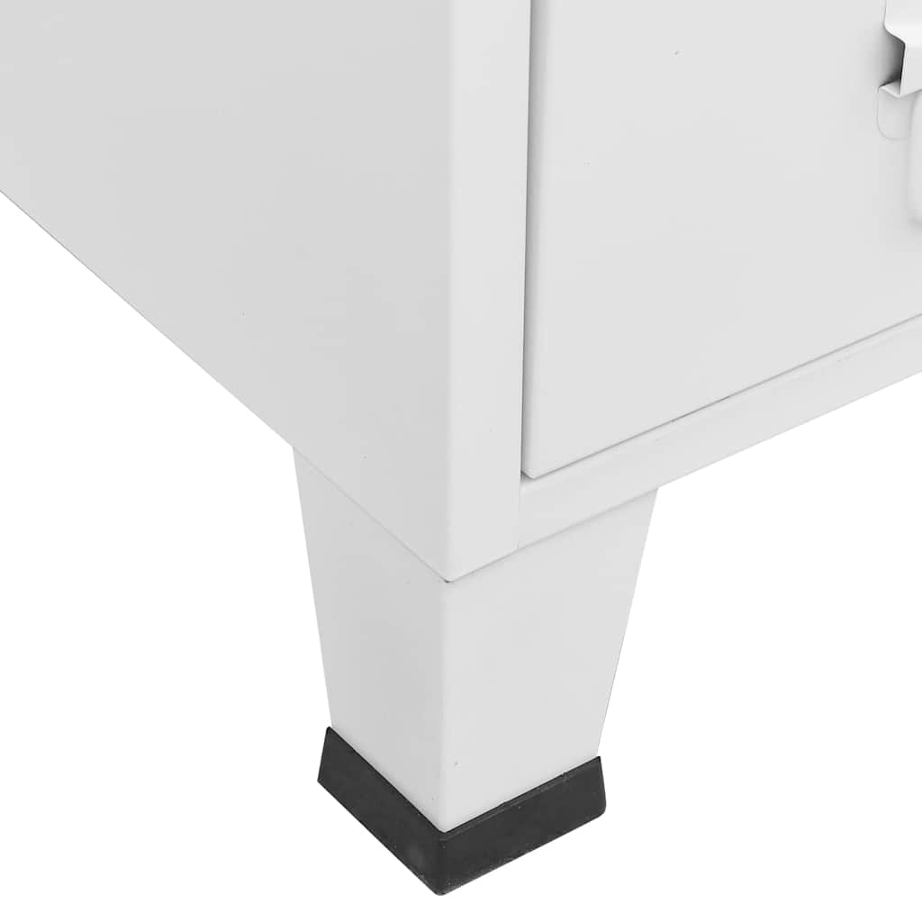 339611 vidaXL Industrial Wardrobe White 67x35x107 cm Steel