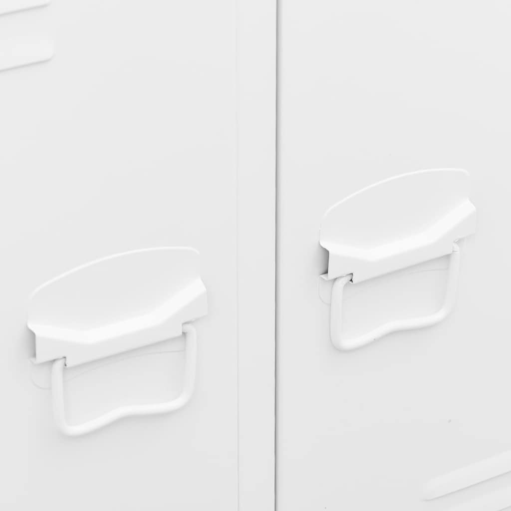 339611 vidaXL Industrial Wardrobe White 67x35x107 cm Steel
