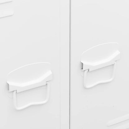 339611 vidaXL Industrial Wardrobe White 67x35x107 cm Steel