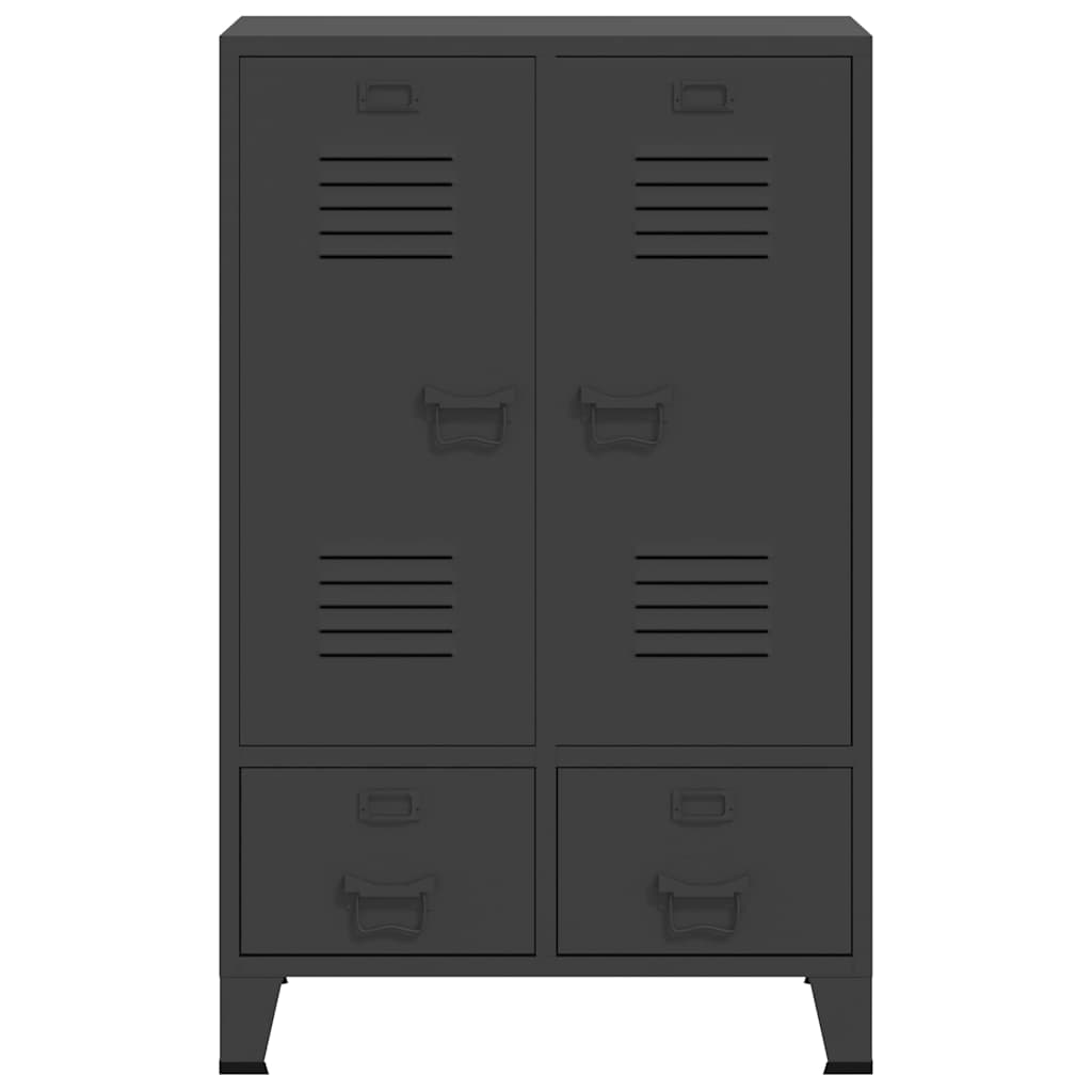 339612 vidaXL Industrial Wardrobe Anthracite 67x35x107 cm Steel
