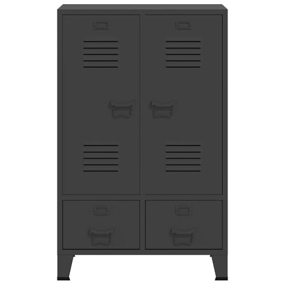 339612 vidaXL Industrial Wardrobe Anthracite 67x35x107 cm Steel