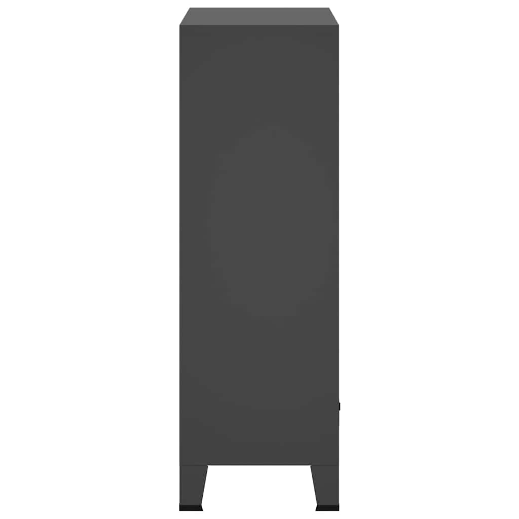 339612 vidaXL Industrial Wardrobe Anthracite 67x35x107 cm Steel