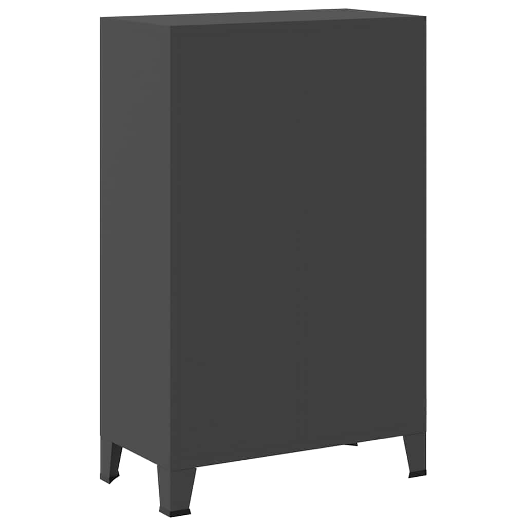 339612 vidaXL Industrial Wardrobe Anthracite 67x35x107 cm Steel