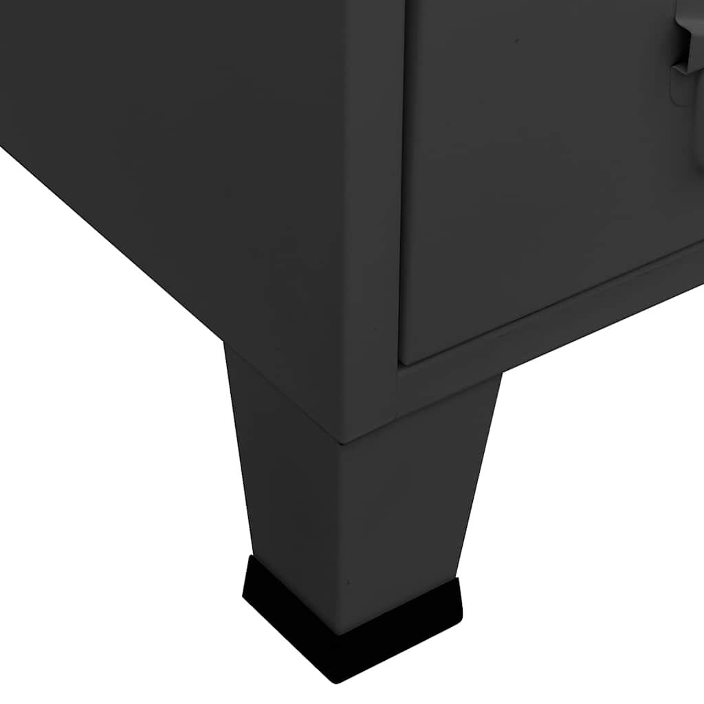 339612 vidaXL Industrial Wardrobe Anthracite 67x35x107 cm Steel