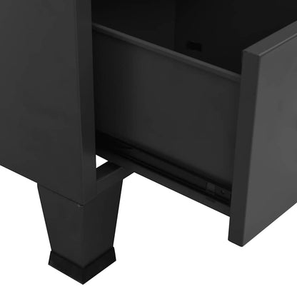 339612 vidaXL Industrial Wardrobe Anthracite 67x35x107 cm Steel