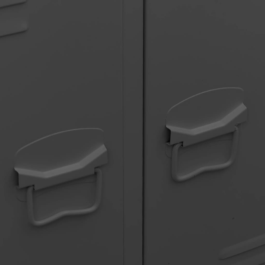 vidaXL Industrial Wardrobe Anthracite 67x35x107 cm Steel