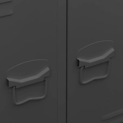 vidaXL Industrial Wardrobe Anthracite 67x35x107 cm Steel