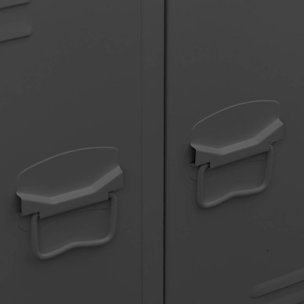 339612 vidaXL Industrial Wardrobe Anthracite 67x35x107 cm Steel