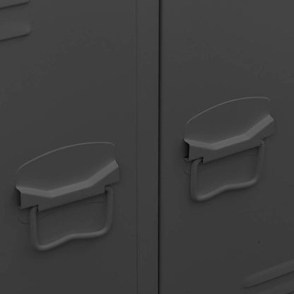 339612 vidaXL Industrial Wardrobe Anthracite 67x35x107 cm Steel