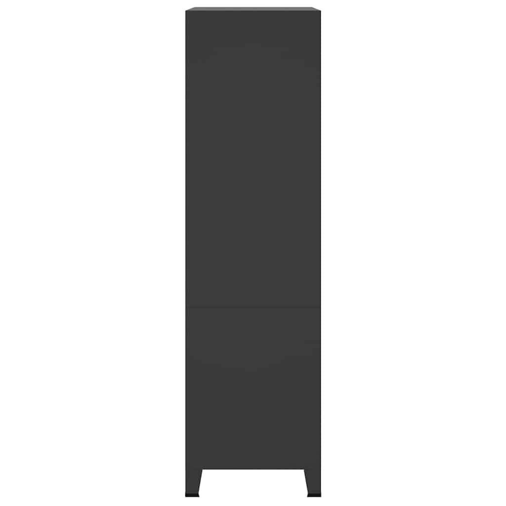 339613 vidaXL Industrial Wardrobe Black 90x50x180 cm Metal