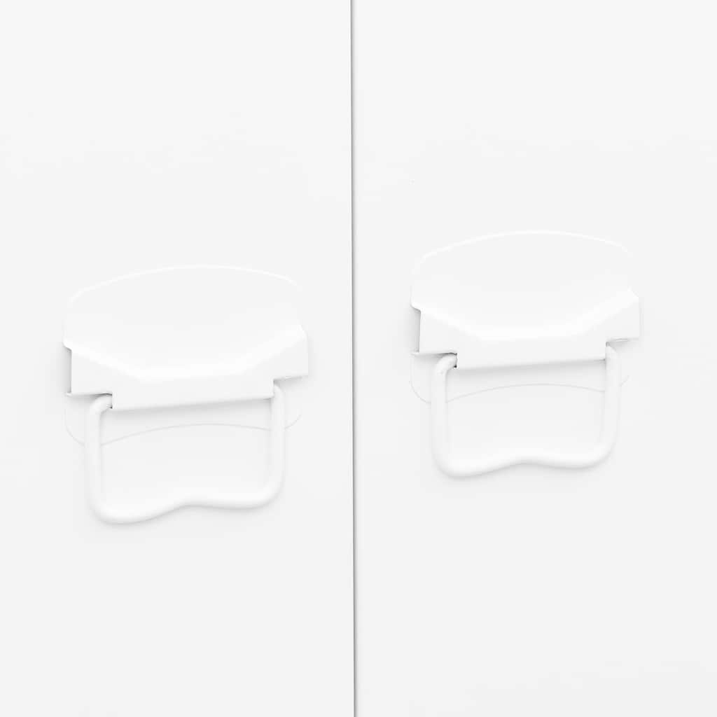 339614 vidaXL Industrial Wardrobe White 90x50x180 cm Metal