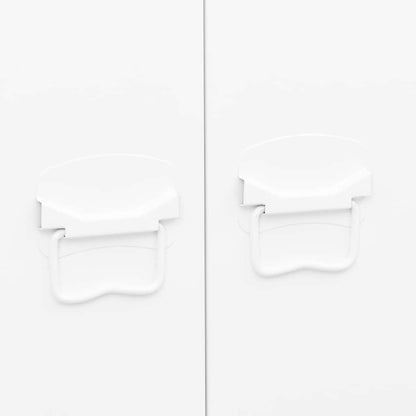 339614 vidaXL Industrial Wardrobe White 90x50x180 cm Metal
