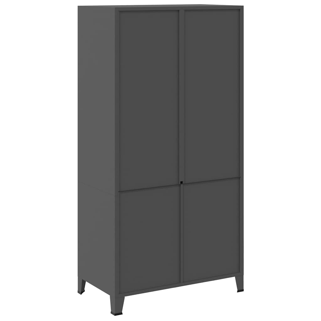 339615 vidaXL Industrial Wardrobe Anthracite 90x50x180 cm Metal