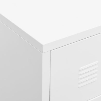 339616 vidaXL Industrial Drawer Cabinet White 78x40x93 cm Metal