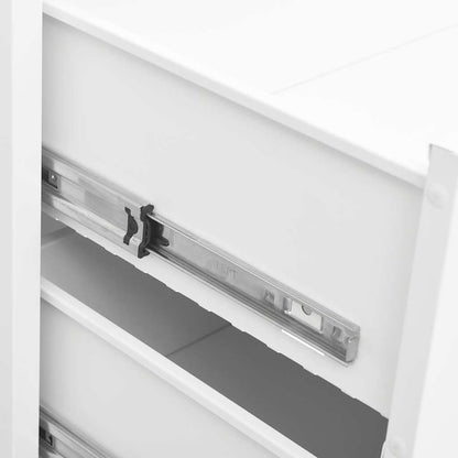 339616 vidaXL Industrial Drawer Cabinet White 78x40x93 cm Metal
