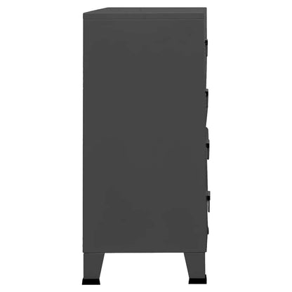 339617 vidaXL Industrial Drawer Cabinet Anthracite 78x40x93 cm Metal