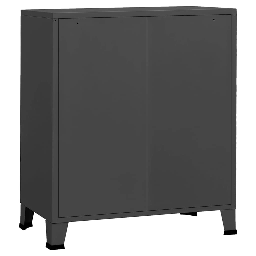 339617 vidaXL Industrial Drawer Cabinet Anthracite 78x40x93 cm Metal