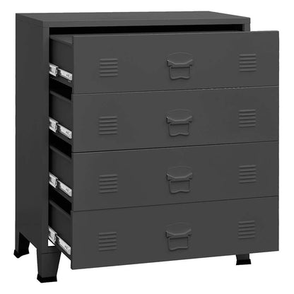 339617 vidaXL Industrial Drawer Cabinet Anthracite 78x40x93 cm Metal