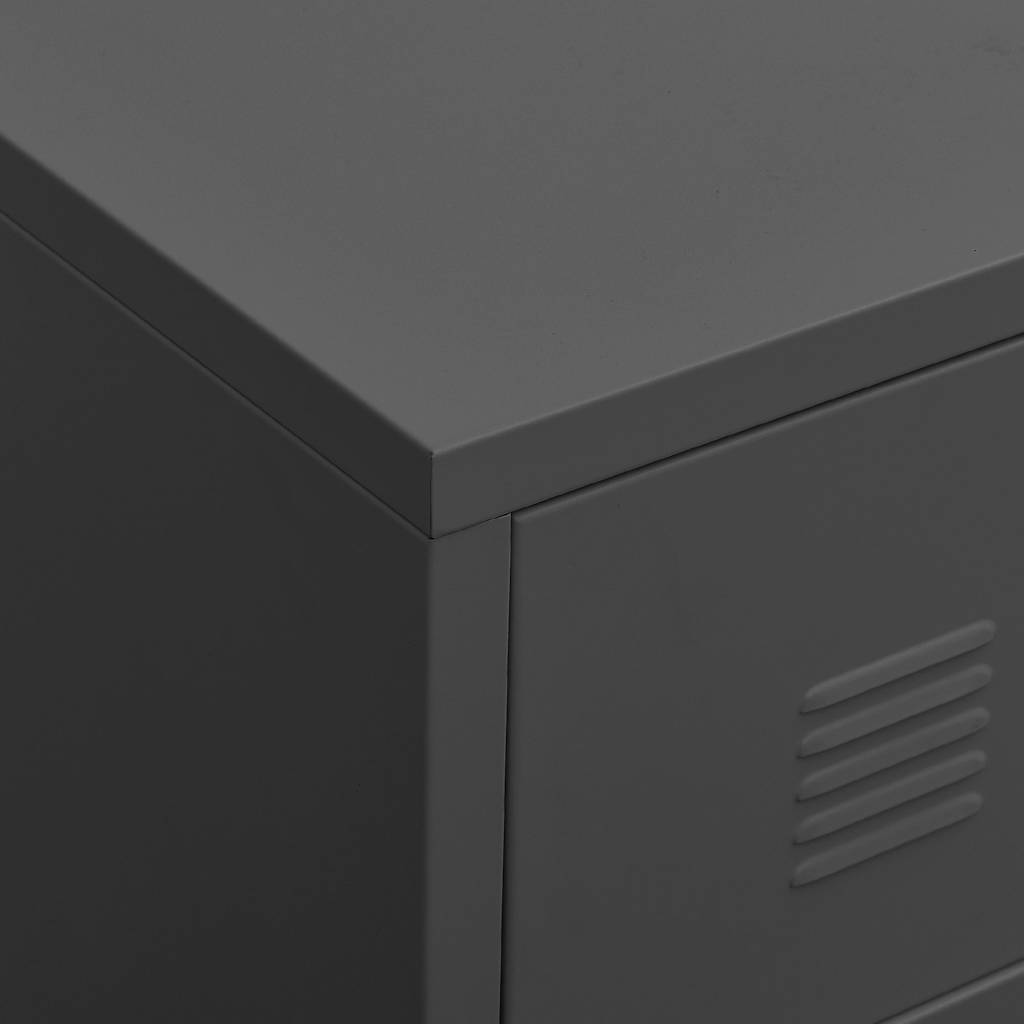 339617 vidaXL Industrial Drawer Cabinet Anthracite 78x40x93 cm Metal