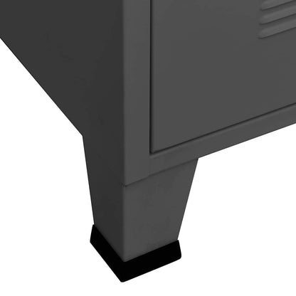 339617 vidaXL Industrial Drawer Cabinet Anthracite 78x40x93 cm Metal