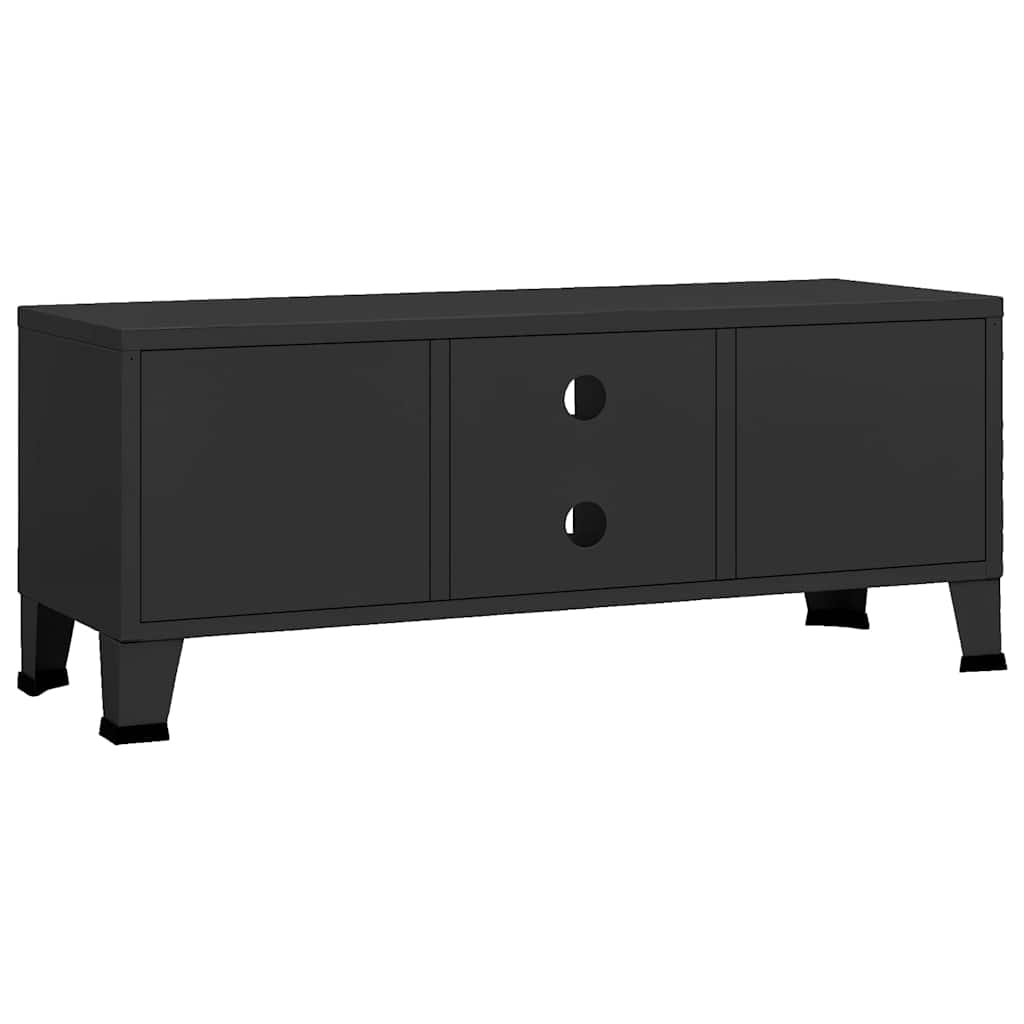 339618 vidaXL Industrial TV Cabinet Black 105x35x42 cm Metal