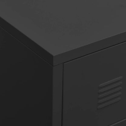 339618 vidaXL Industrial TV Cabinet Black 105x35x42 cm Metal