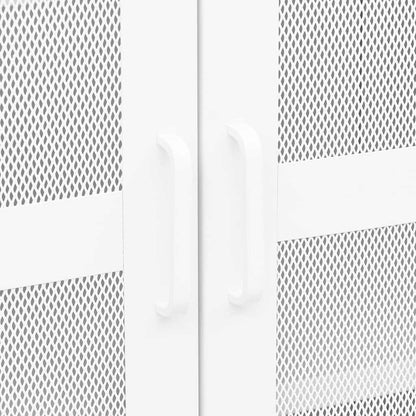 vidaXL Industrial Storage Chest White 70x40x115 cm Metal