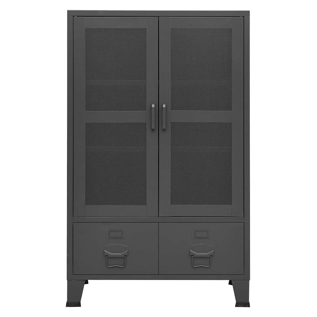vidaXL Industrial Storage Chest Anthracite 70x40x115 cm Metal