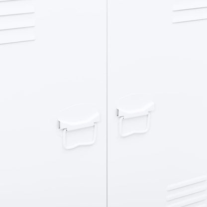 vidaXL Storage Chest | White | Steel | Medium | Storage Chest | Rectangular