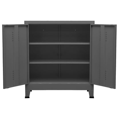 vidaXL Industrial Storage Chest Anthracite Steel