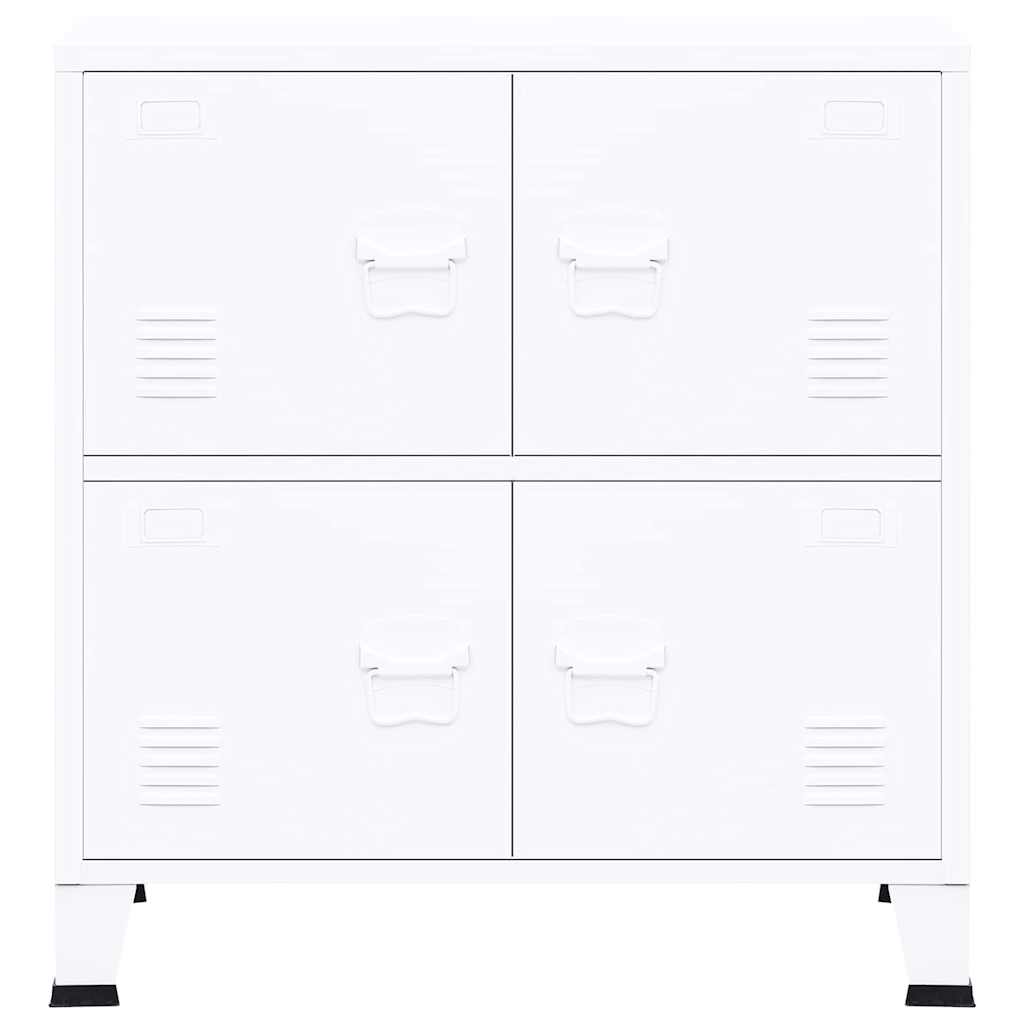 vidaXL Industrial Storage Chest White 75x40x80 cm Steel