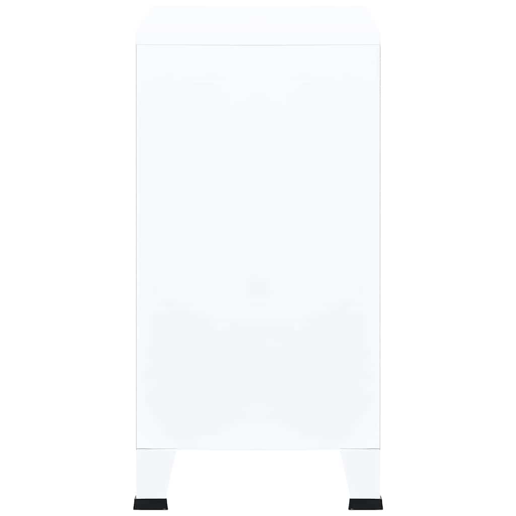 vidaXL Industrial Storage Chest White 75x40x80 cm Steel