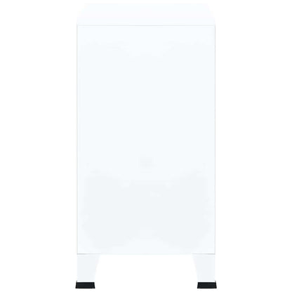 vidaXL Industrial Storage Chest White 75x40x80 cm Steel
