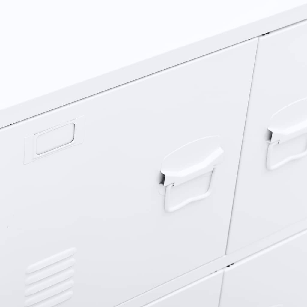 vidaXL Industrial Storage Chest White 75x40x80 cm Steel