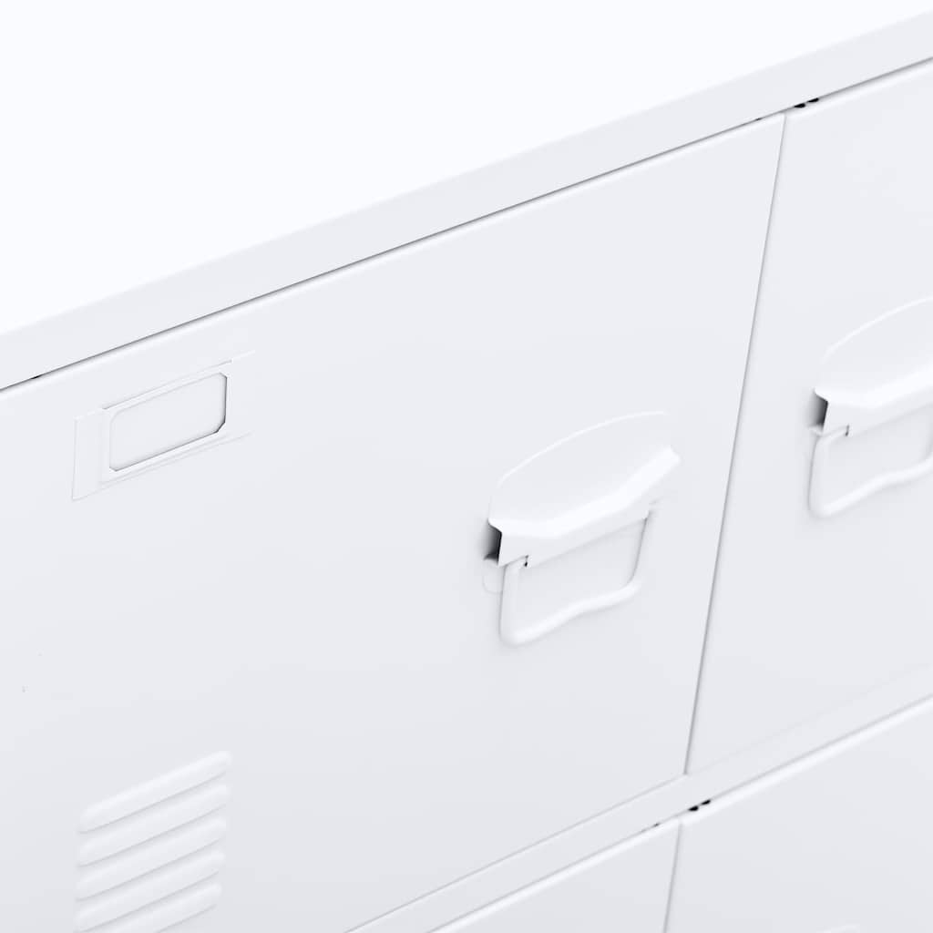 vidaXL Industrial Storage Chest White 75x40x80 cm Steel
