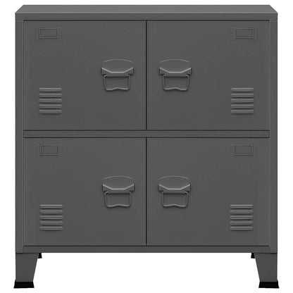 vidaXL Storage Chest | Anthracite | Steel, plastic | Medium | Storage