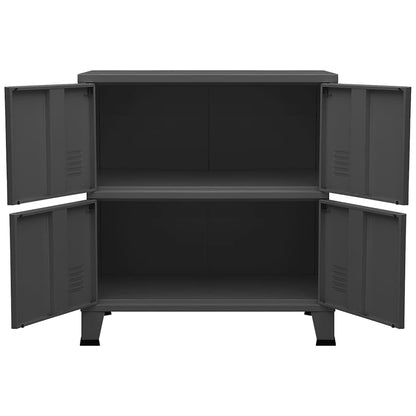 vidaXL Storage Chest | Anthracite | Steel, plastic | Medium | Storage