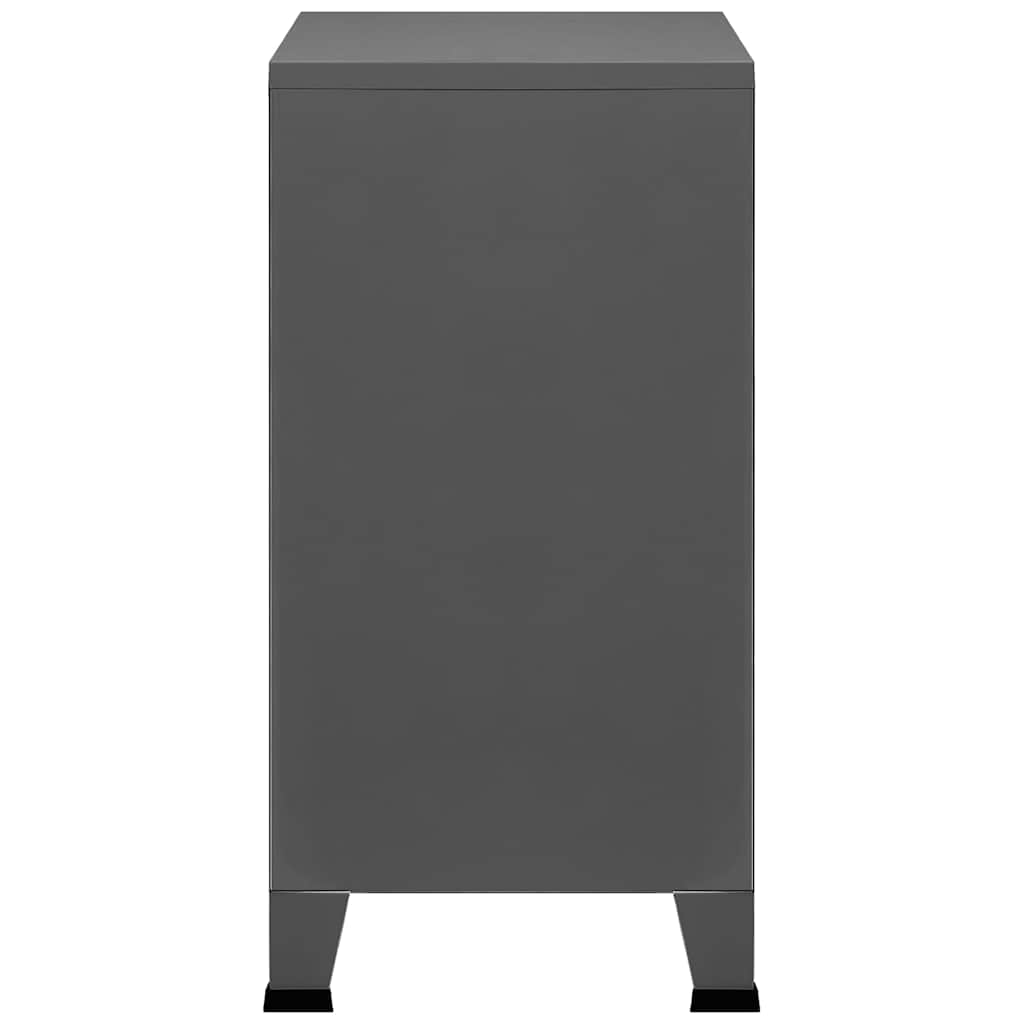 vidaXL Storage Chest | Anthracite | Steel, plastic | Medium | Storage