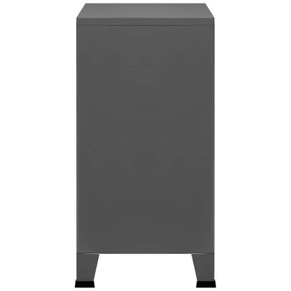 vidaXL Storage Chest | Anthracite | Steel, plastic | Medium | Storage