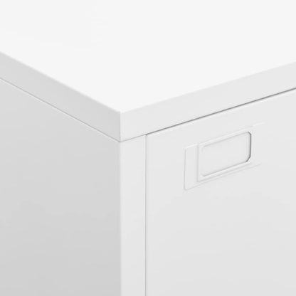 vidaXL Industrial Storage Chest White 75x40x115 cm Metal