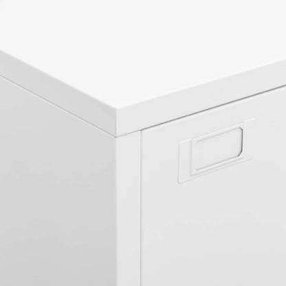 vidaXL Industrial Storage Chest White 75x40x115 cm Metal
