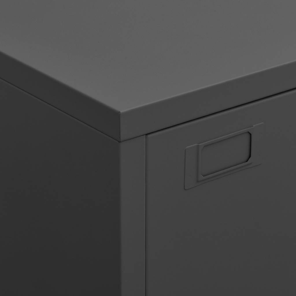 vidaXL Industrial Storage Chest Anthracite 75x40x115 cm Metal