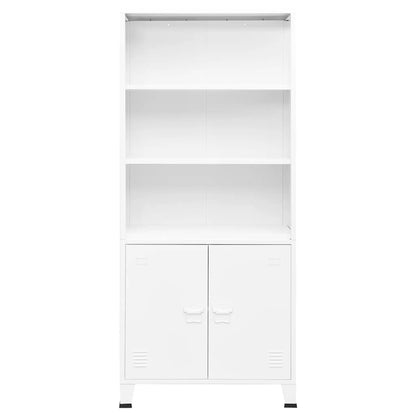 vidaXL Industrial Bookshelf White 80x32x180 cm Steel