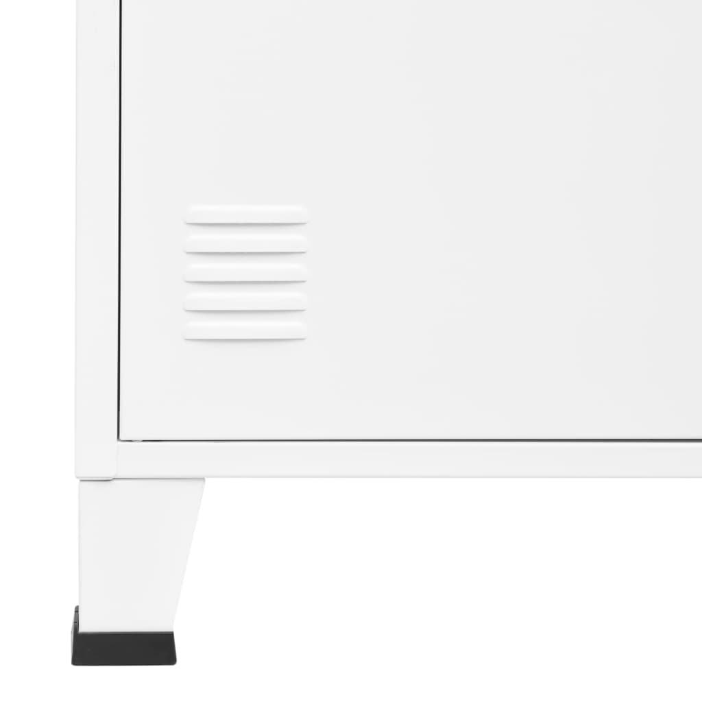 vidaXL Industrial Bookshelf White 80x32x180 cm Steel