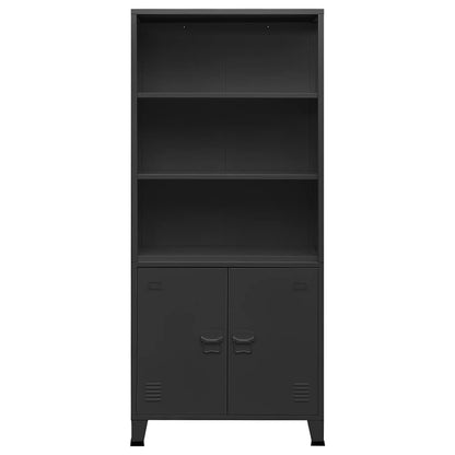 vidaXL Industrial Bookshelf Anthracite 80x32x180 cm Steel