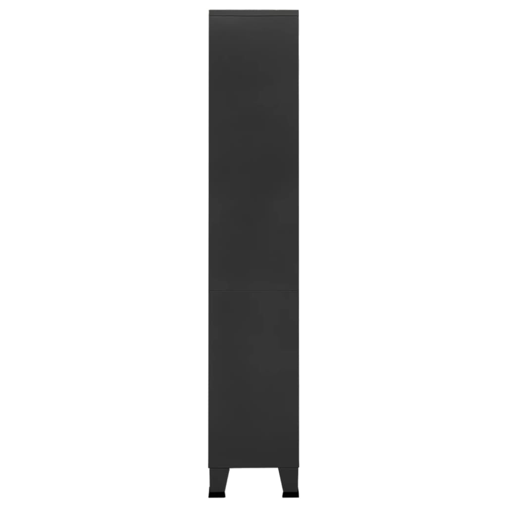 vidaXL Industrial Bookshelf Anthracite 80x32x180 cm Steel