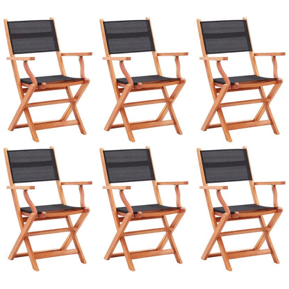 vidaXL Garden Chair | Set of 6 | Black and natural