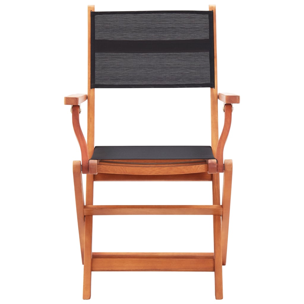 vidaXL Garden Chair | Set of 8 | Black and Natural